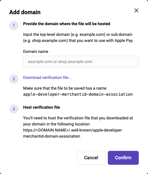 Add domain