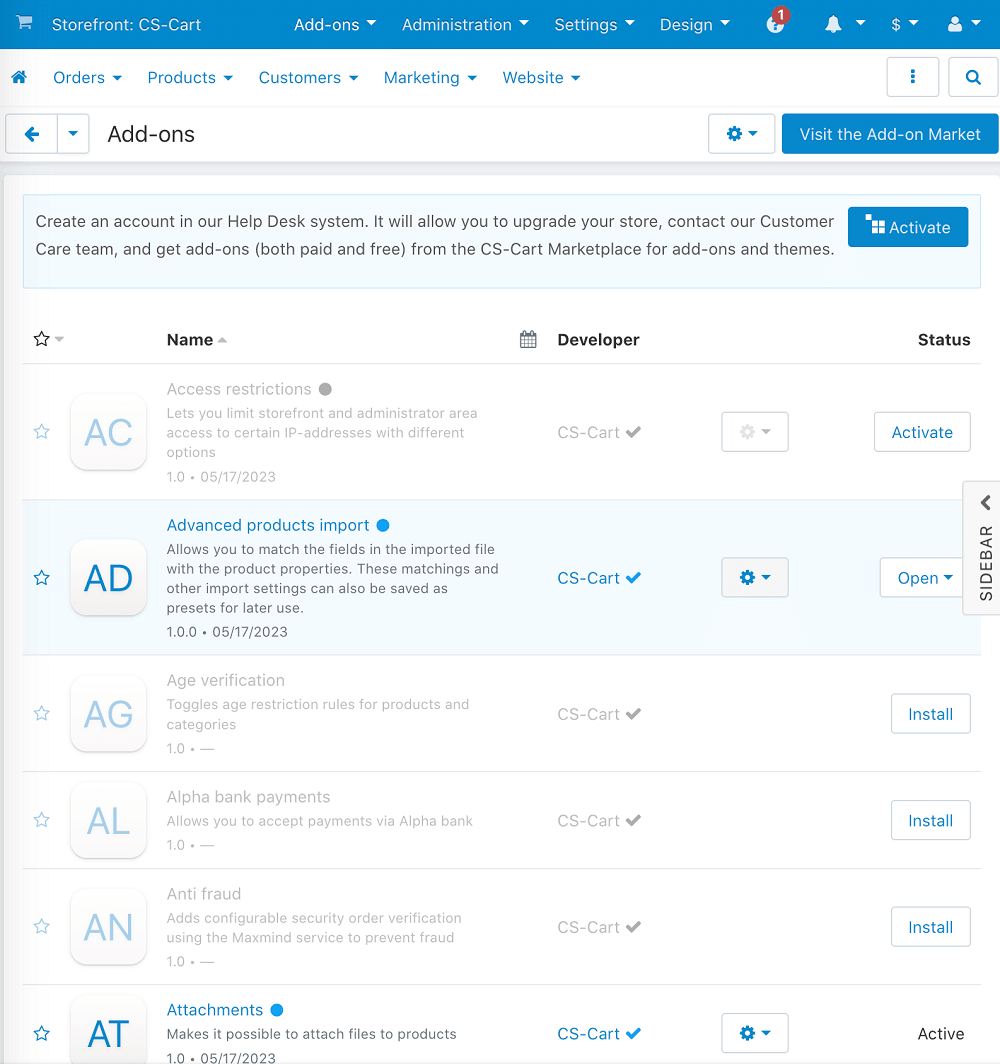 List of modules